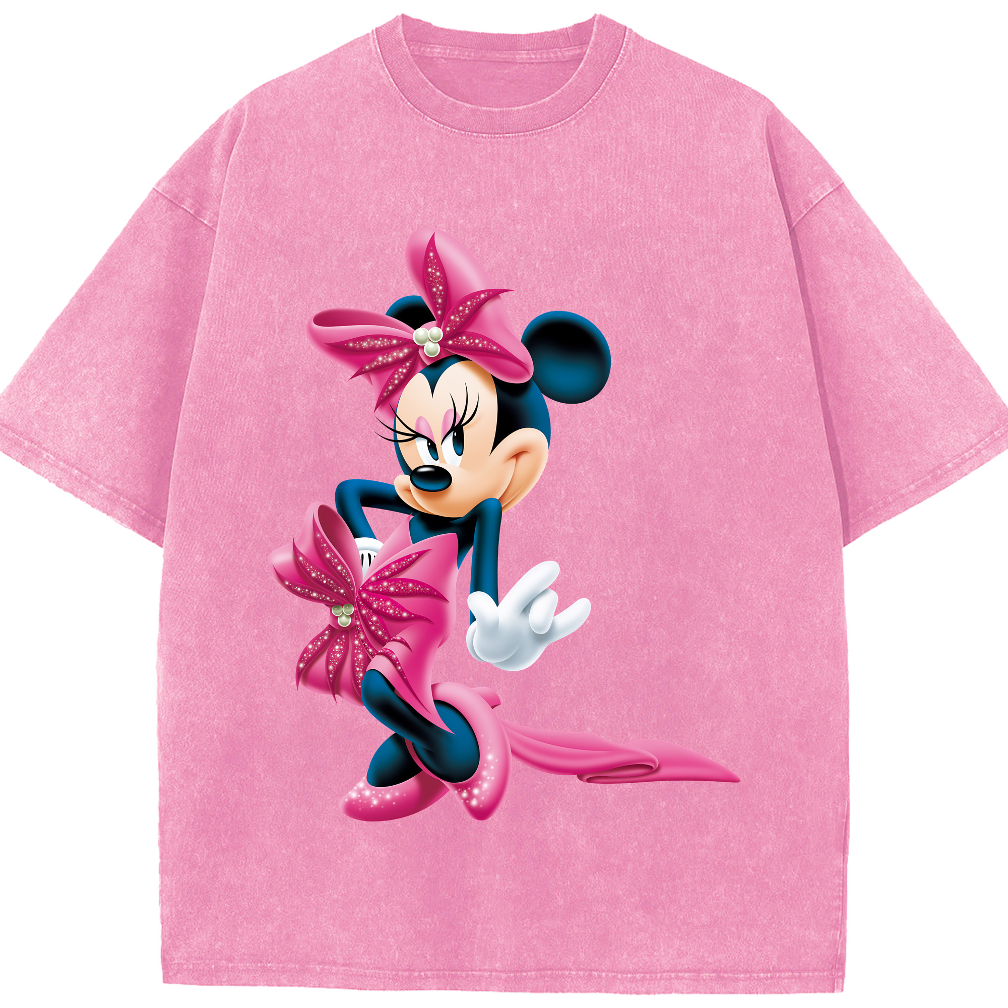 （画像用） ミッキーマウス Mickey Mouse 綿100% ヴィンテージ風 半袖Tシャツ（フロントプリント）